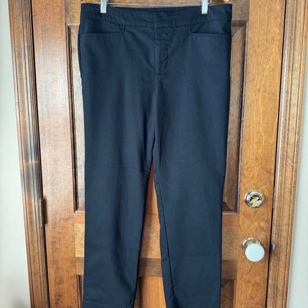 Chaps Black Straight Leg Pants w/Pockets Size 12